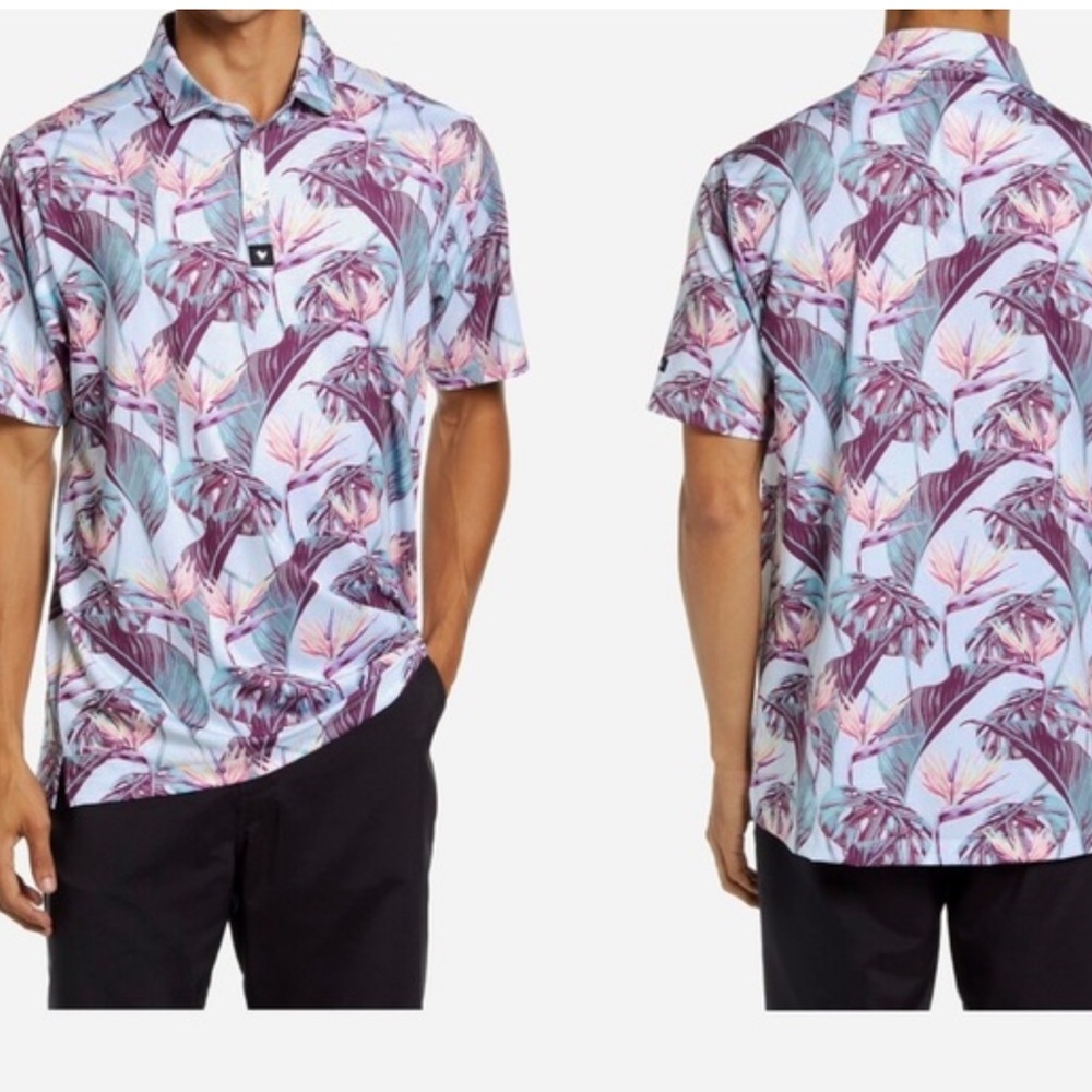 Bad Birdie Shaka Men’s Golf Polo Size Large $99
